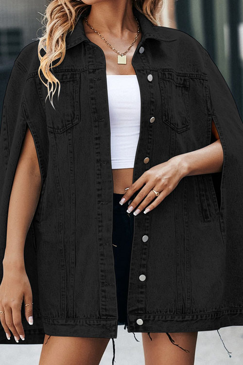 Kathiadress Fashion Irregular Loose Versatile Denim Jacket