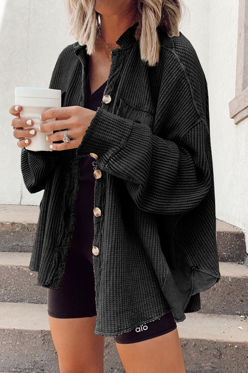 Kathiadress Casual Lapel Pocket Irregular Shirt Jacket