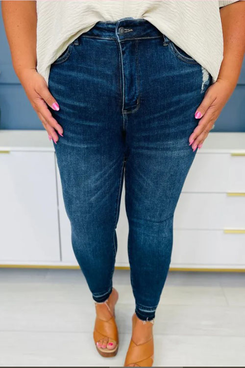 Kathiadress High Stretch Distressed Skinny Slim-Fit Jeans