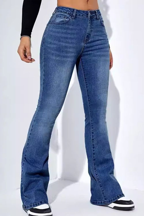 Kathiadress Slim Fit Stretch Flared Jeans