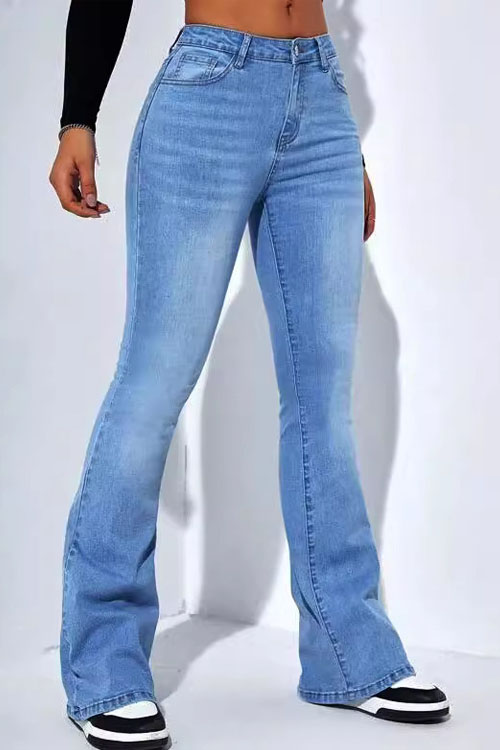 Kathiadress Slim Fit Stretch Flared Jeans