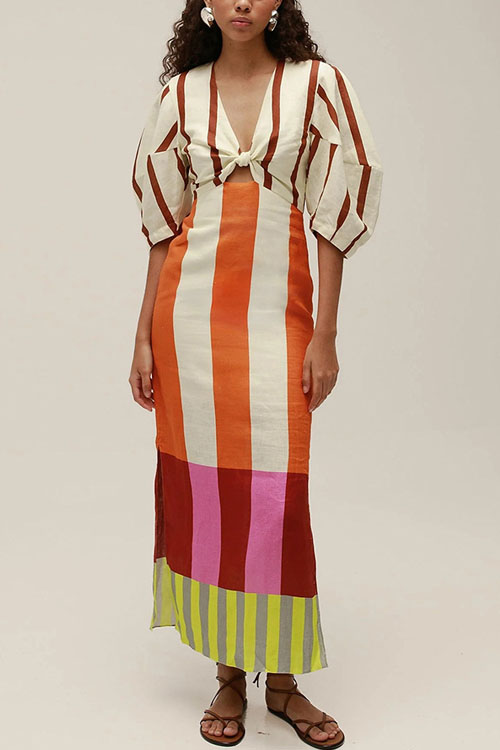 Kathiadress  Vacation printed linen dress