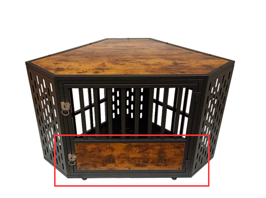 Corner dog crate replacment wood penal