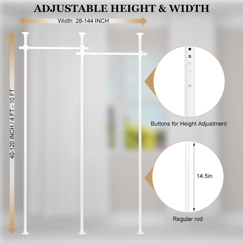 LUCKUP Double Curtain Divider Rods