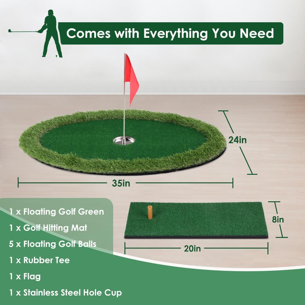 LUCKUP Floating Golf Green for Pool