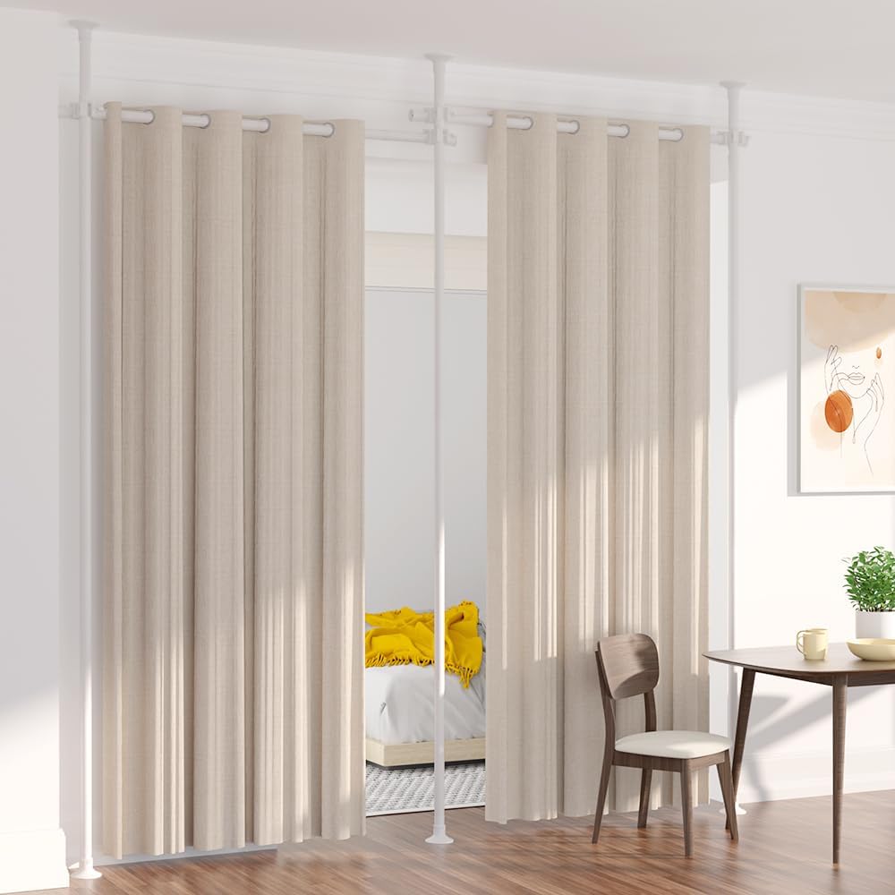 LUCKUP Double Curtain Divider Rods