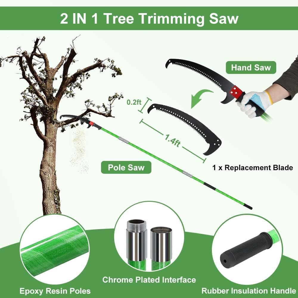 LUCKUP Tree Pruner Pole Saw 