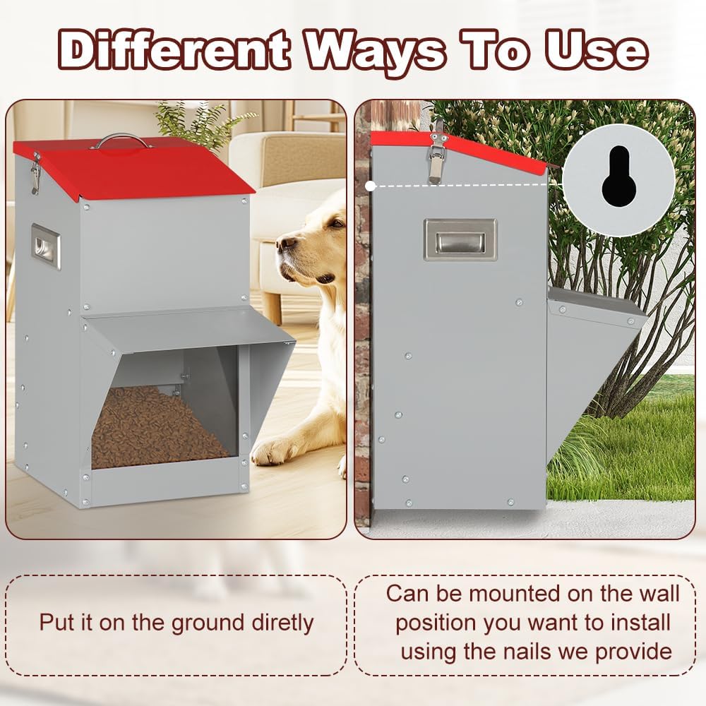 LUCKUP Automatic Dog Feeder with Handle