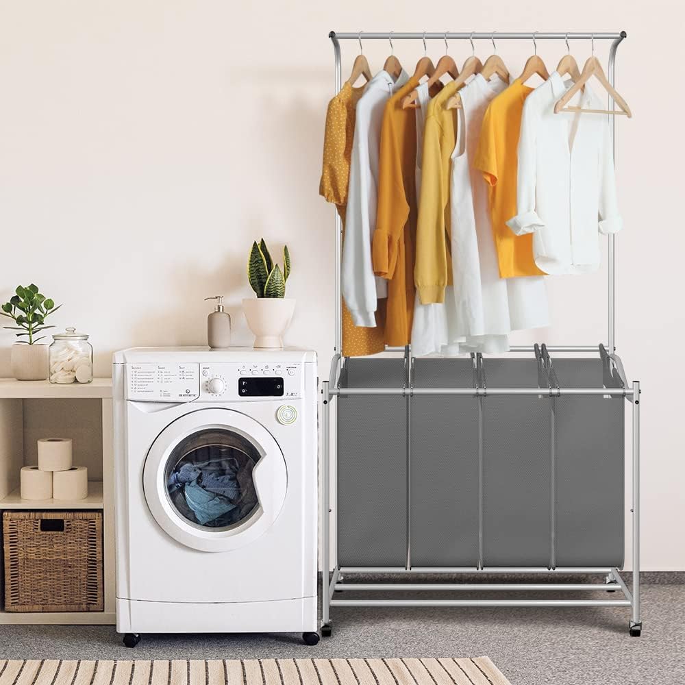 LUCKUP Laundry Sorter 4 Sections