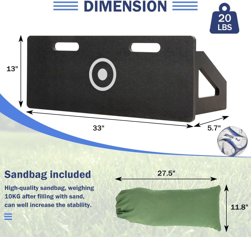 LUCKUP Soccer Rebounder Board