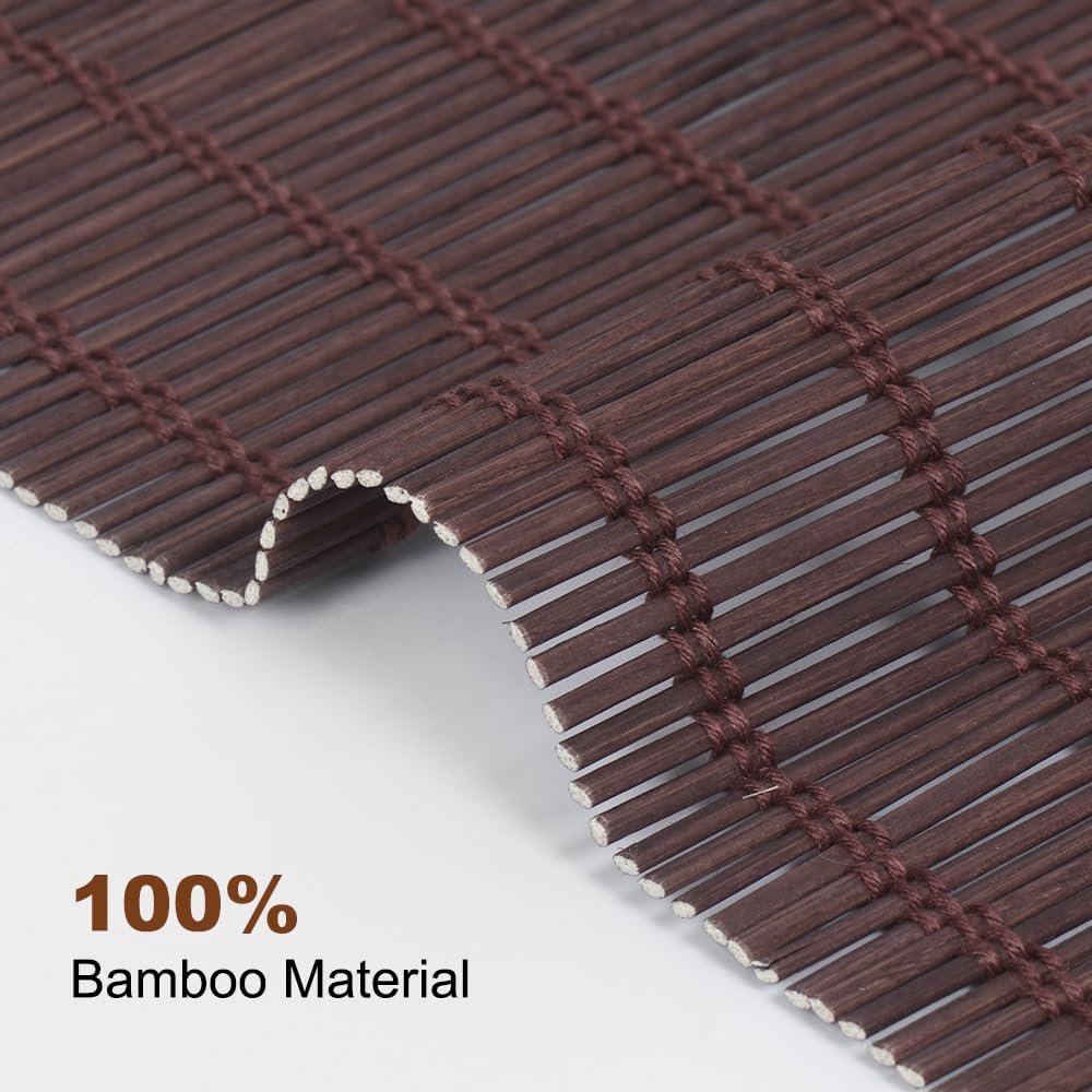 LUCKUP Cordless Bamboo Roman Shades