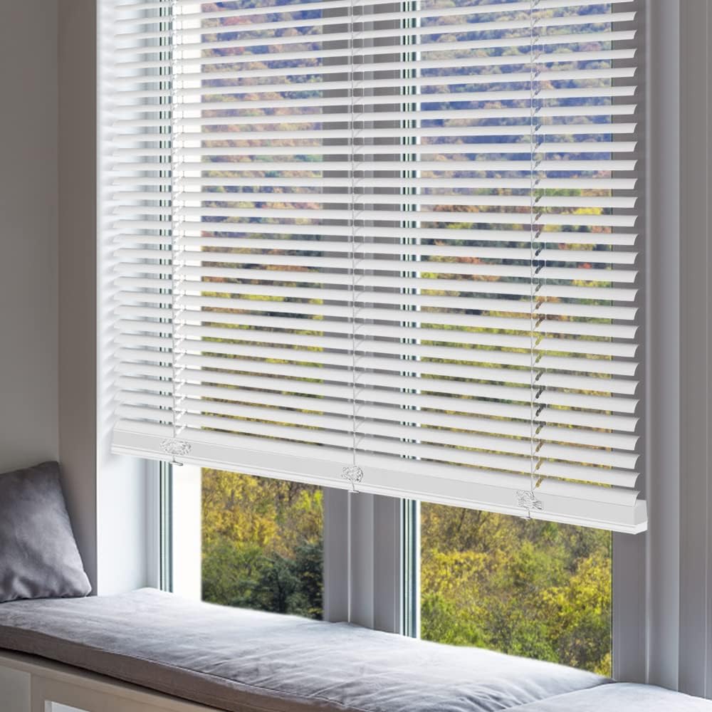 LUCKUP Cordless Mini Blinds Horizontal Venetian Blinds Vinyl Window Shades Light Filtering Privacy Room Darkening Blinds