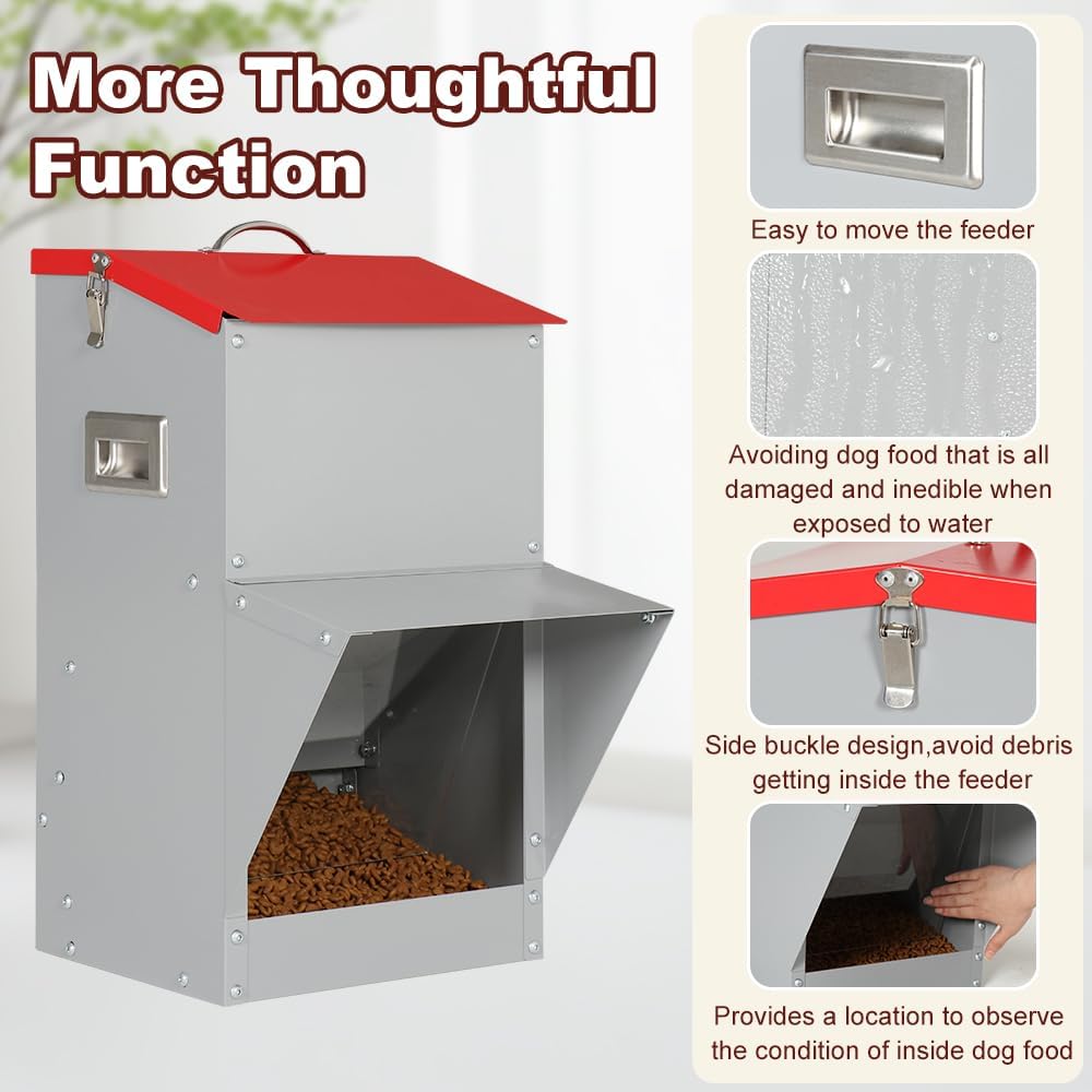 LUCKUP Automatic Dog Feeder with Handle