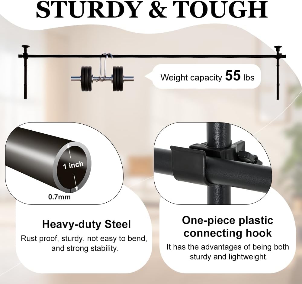 LUCKUP Double Curtain Divider Rods