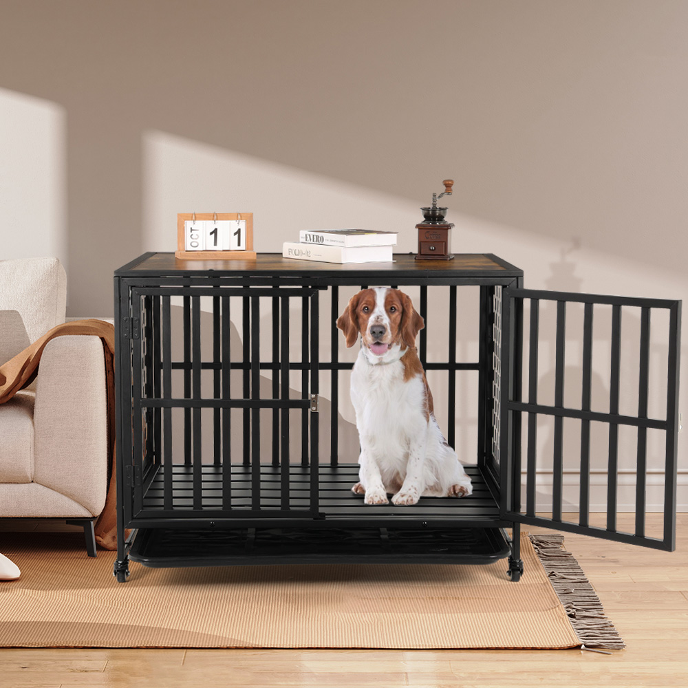 LUCKUP Heavy Duty Dog Crate Furniture for Medium and Large Dogs