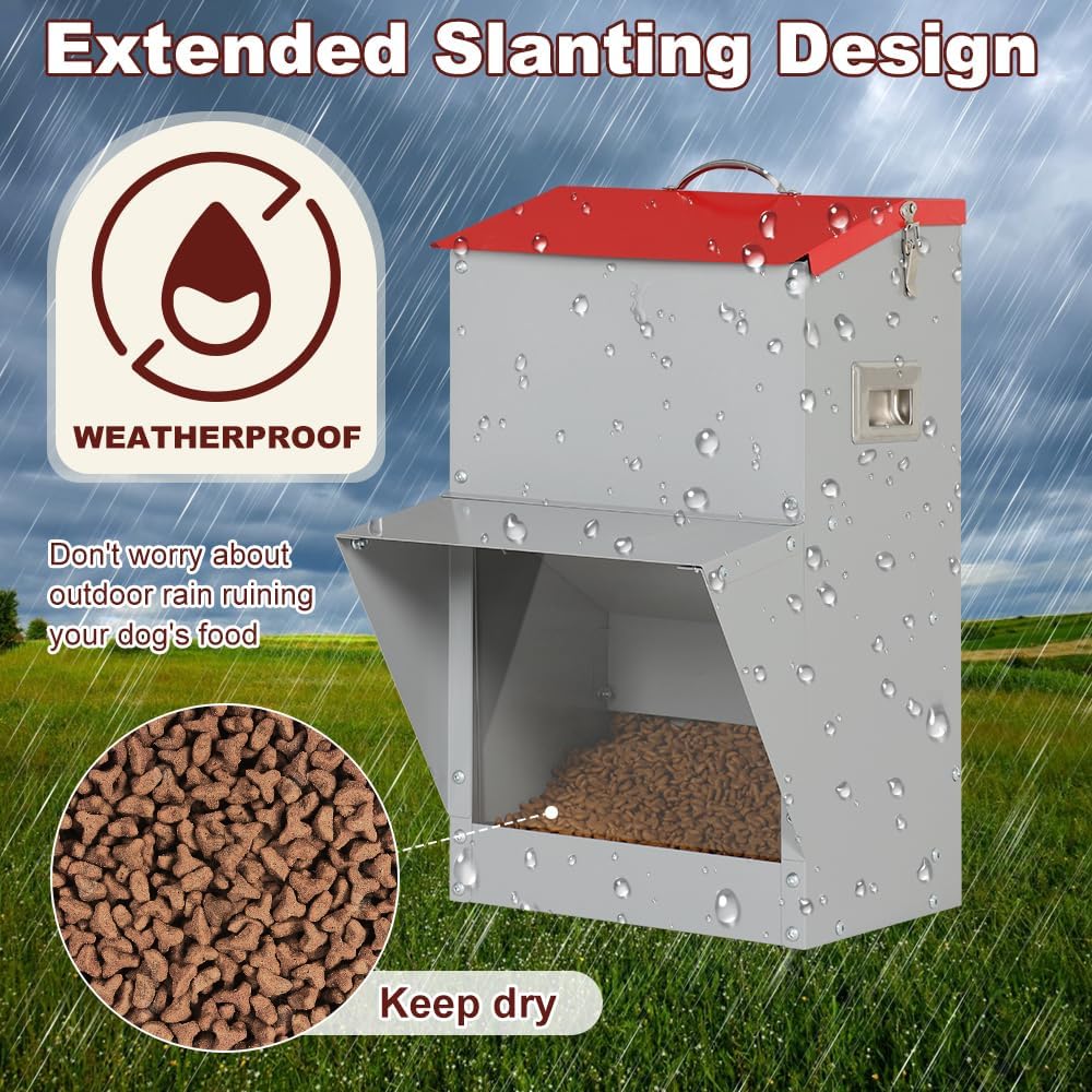 LUCKUP Automatic Dog Feeder with Handle