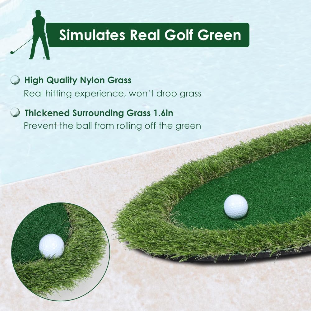 LUCKUP Floating Golf Green for Pool