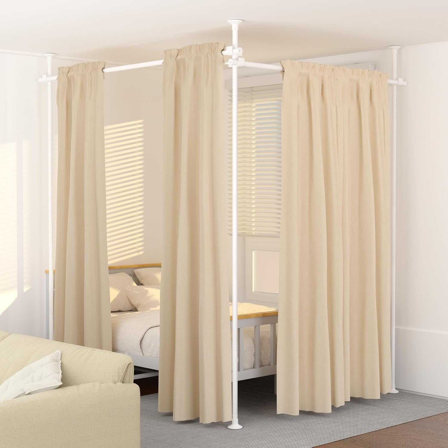 LUCKUP Double Curtain Divider Rods