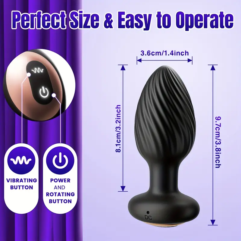 1pc anal vibrator prostate massager vibrating anal butt plug rechargeable waterproof g spot vibrator anal sex toys for men women couples 2