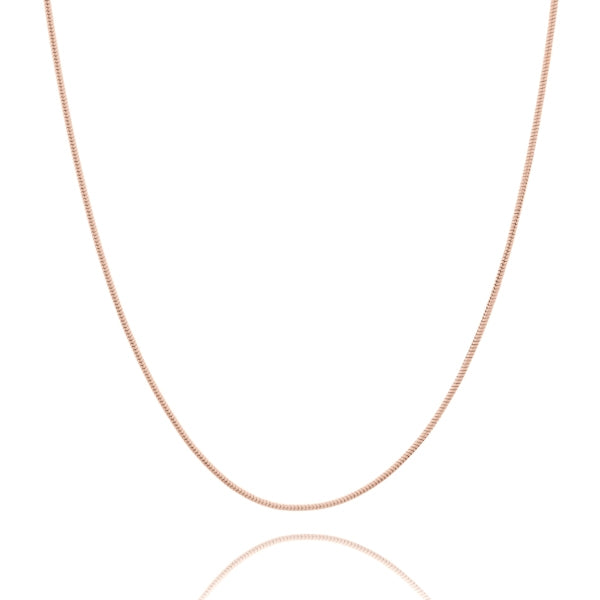 Classy Women 1.5mm Rose Gold Snake Chain Necklace-DaoMao