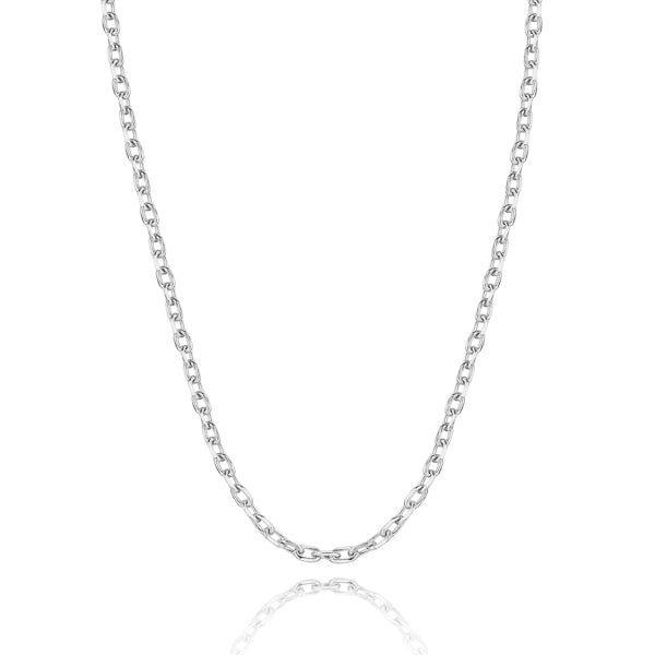 Classy Women 3mm Silver Cable Chain Necklace-DaoMao