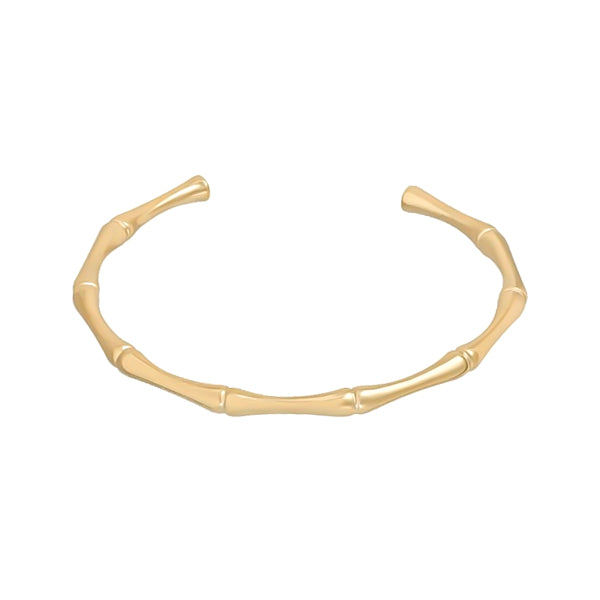 Classy Women Gold Bamboo Cuff Bracelet-DaoMao
