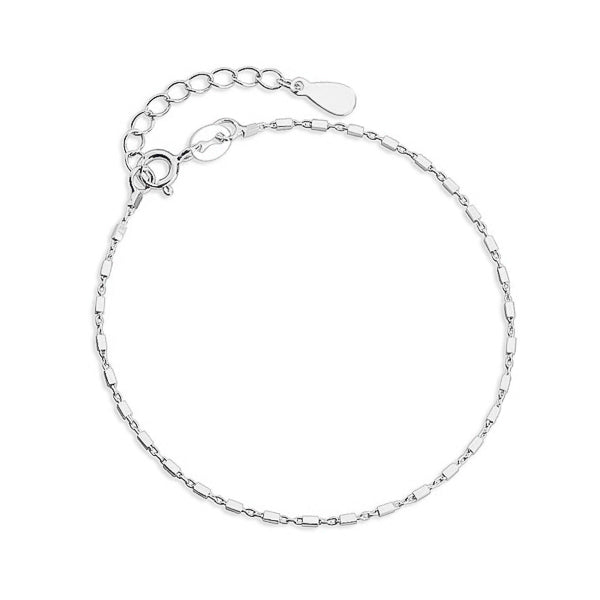 Classy Women Dainty Sterling Silver Chain Bracelet-DaoMao