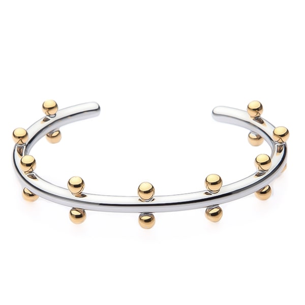 Classy Women Gold & Silver Beaded Cuff Bracelet-DaoMao