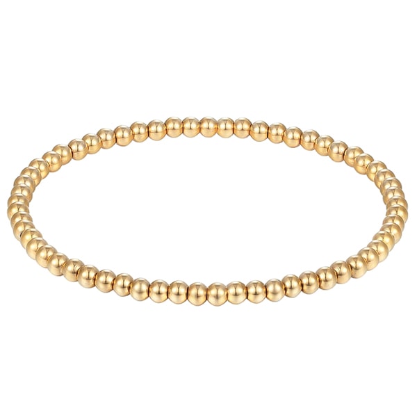 Classy Women 4mm Gold Beaded Bracelet-DaoMao