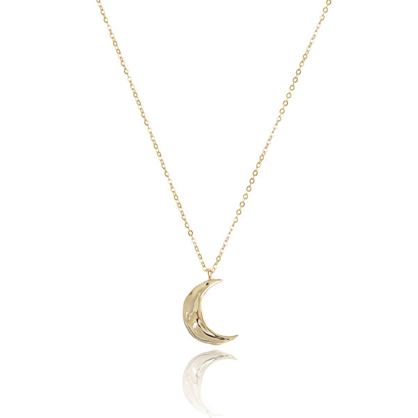 Classy Women Gold Crescent Moon Necklace-DaoMao