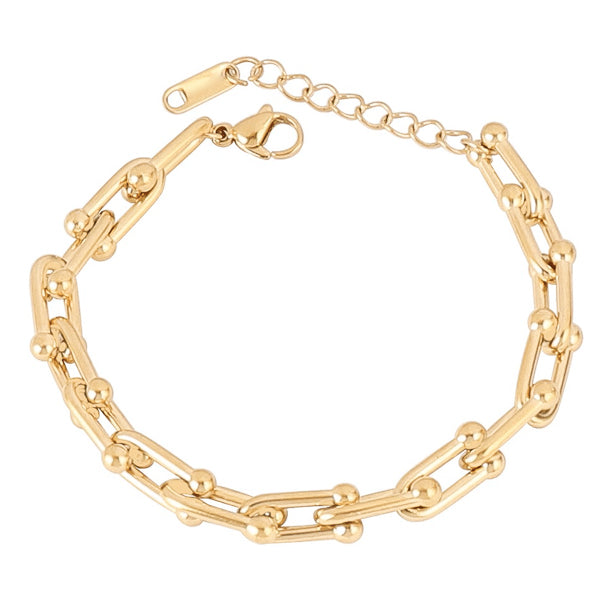 Classy Women Gold Designer Link Chain Bracelet-DaoMao