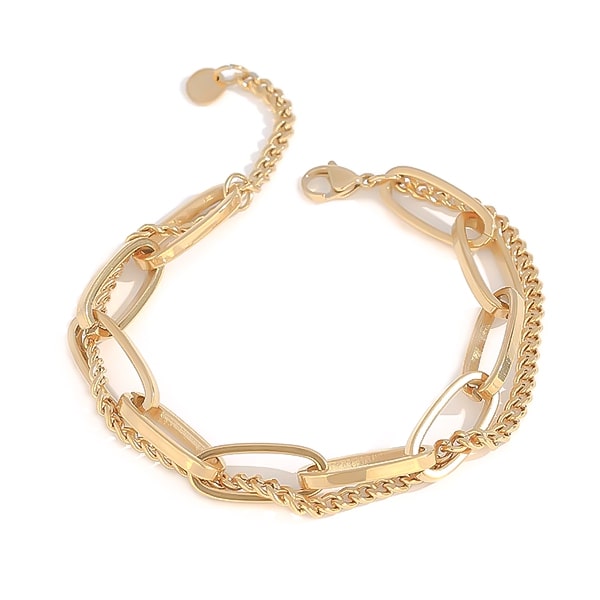 Classy Women Gold Dual Chain Bracelet-DaoMao