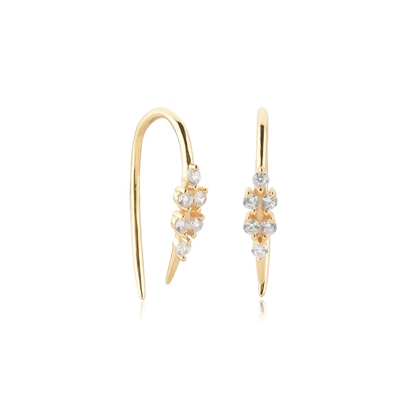 Classy Women Gold Mini Huggie Threader Earrings-DaoMao