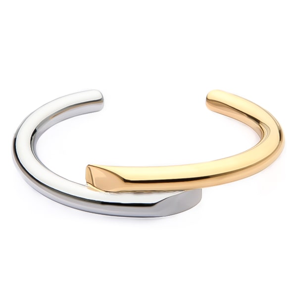 Classy Women Gold & Silver Harmony Cuff Bracelet-DaoMao