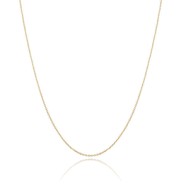 Classy Women Gold Vermeil Cable Chain Necklace-DaoMao