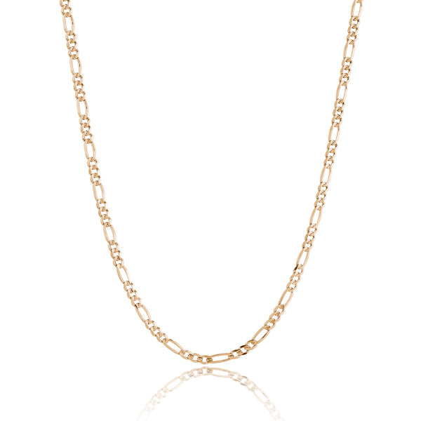 Classy Women Gold Vermeil Figaro Chain Necklace-DaoMao