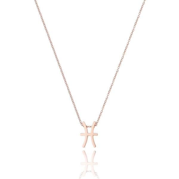 Classy Women Rose Gold Pisces Necklace-DaoMao