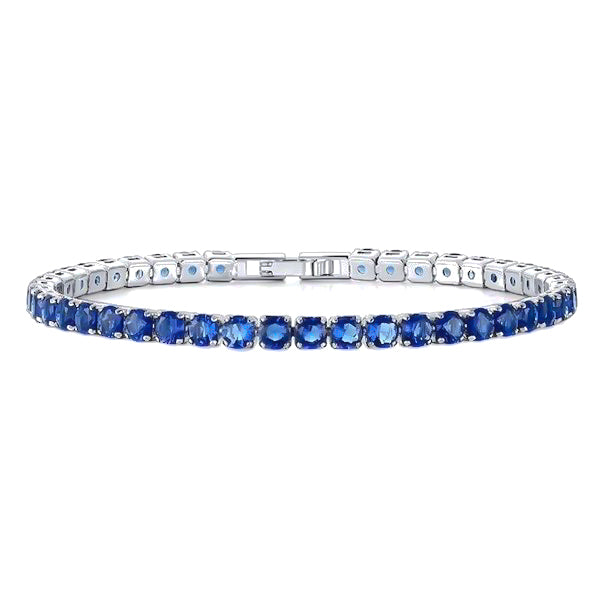 Classy Women Sapphire Blue Tennis Bracelet-DaoMao