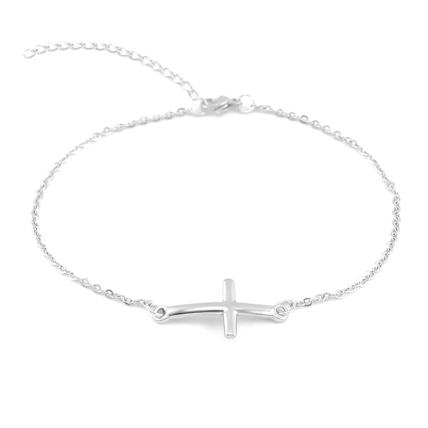 Classy Women Silver Cross Bracelet-DaoMao