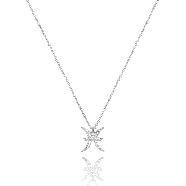 Classy Women Sterling Silver Pisces Necklace-DaoMao