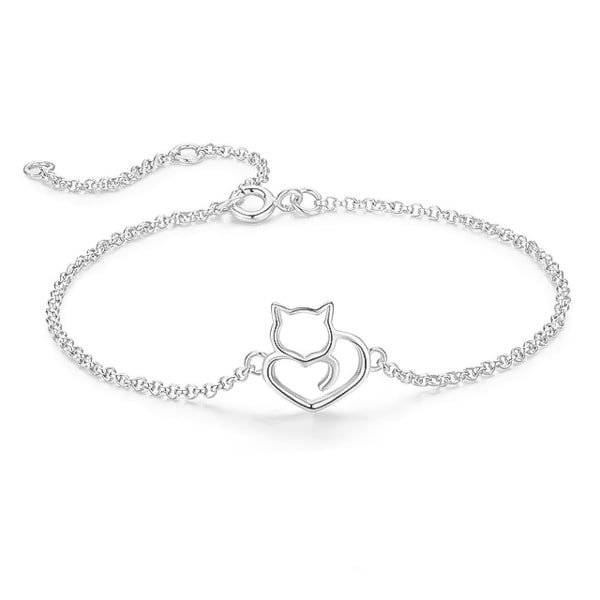 Classy Women Sterling Silver Cat Bracelet-DaoMao