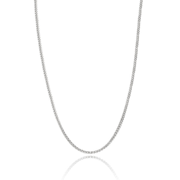 Classy Women Sterling Silver Wheat Chain Necklace-DaoMao