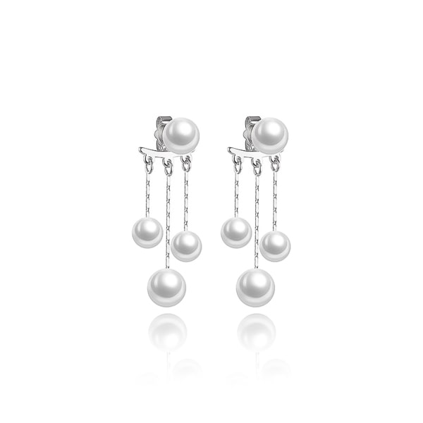Classy Women Three Pearl Dangle Earrings-DaoMao