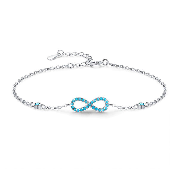 Classy Women Turquoise Infinity Bracelet-DaoMao