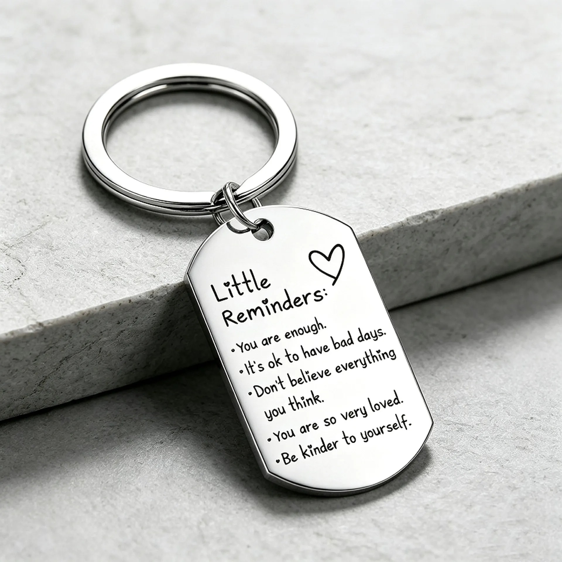 Inspirational Little Reminders Keychain – Daily Encouragement Gift