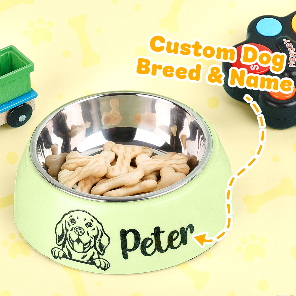 Personalized Pet Bowl Stainless Steel Dog Food Water Bowl Feeding Supplies Gift for Pet Owner- mikcustom.com