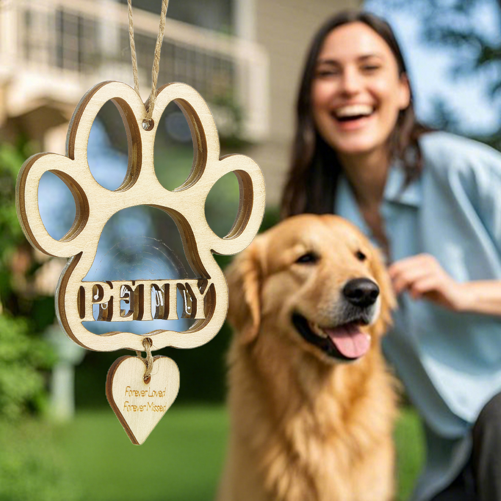 Personalized Dog Paw Pet Memorial Ornament with Name Dog Christmas Ornaments Gift for Pet Lovers- mikcustom.com