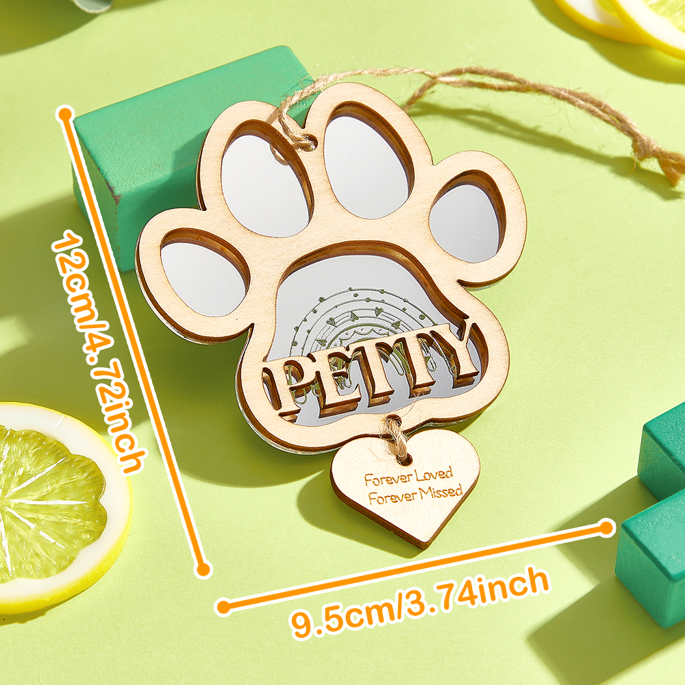 Personalized Dog Paw Pet Memorial Ornament with Name Dog Christmas Ornaments Gift for Pet Lovers- mikcustom.com