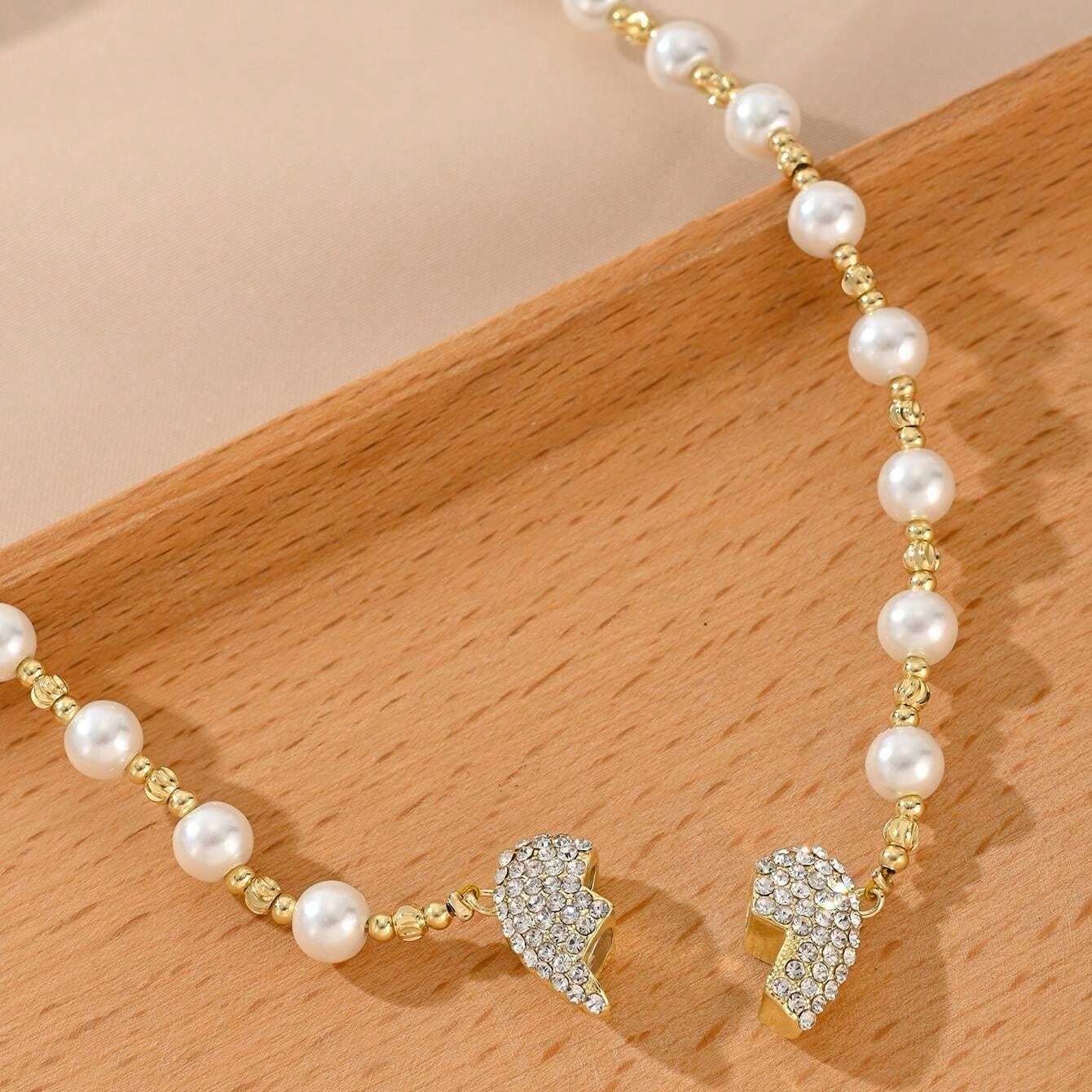 💖The Perfect Gift For Love And Elegance - Magnetic Heart Pearl Necklace 💖- mikcustom.com