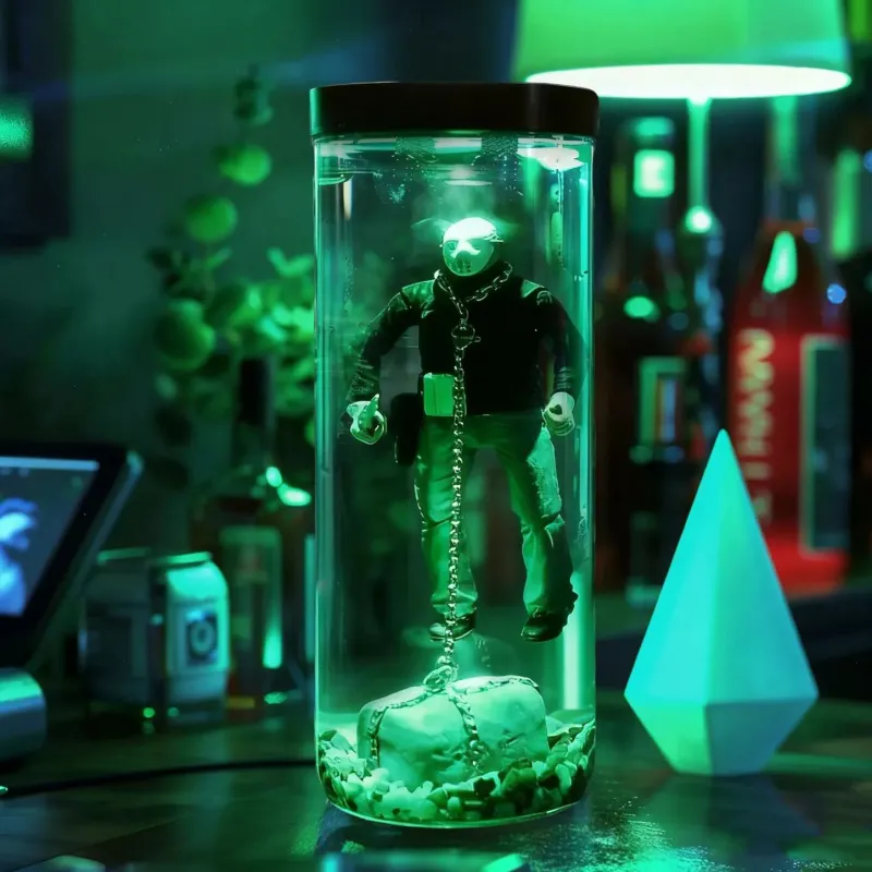 Halloween Horror Water Column Lamp – Glowing Spooky Night Light